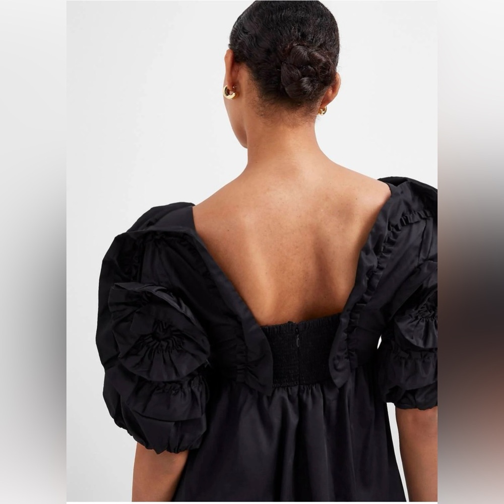 FARM Rio Black Puff Sleeve Mini Dress - Picture 3 of 4